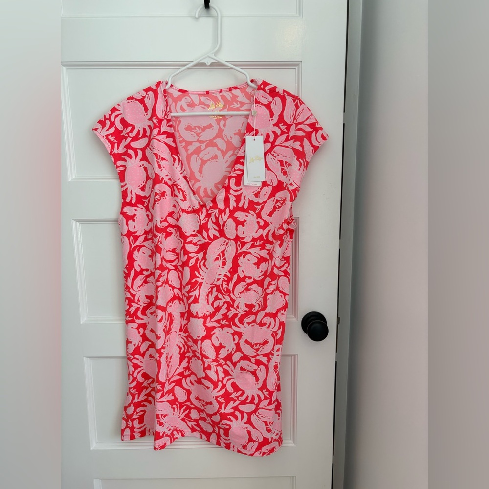 🦀Lilly Pulitzer Coral Crab Collab Swim Coverup